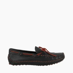 Mocs & Loafers|Black P.W. Driving Moc (Color Accents) Brandy