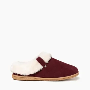 Slippers|Camp Collar Scuff Burgundy