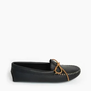 Slippers|Mocs & Loafers|Double Deerskin Softsole Black