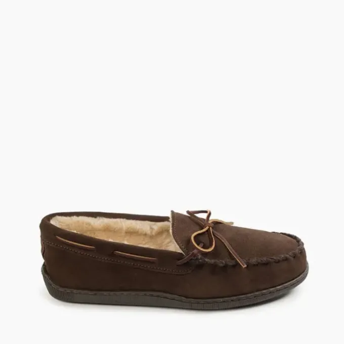 mens-pile-lined-hardsole-bdAEtyoR-0.webp Slippers|Pile Lined Hardsole Men's Chocolate