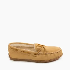 Slippers|Pile Lined Hardsole Men's Tan