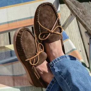 Slippers|Plaid Lined Hardsole Men's Chocolate