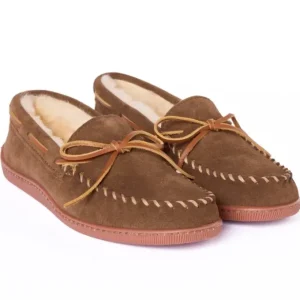 Slippers|Sheepskin Hardsole Slipper Men's Autumn Brown