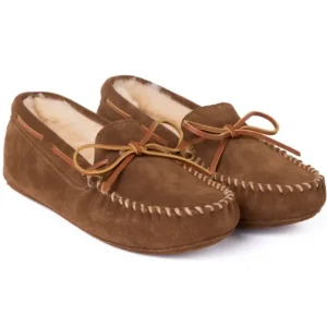 Slippers|Sheepskin Softsole Slipper Men's Autumn Brown
