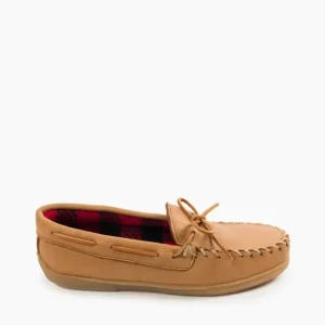 Slippers|Moosehide Fleece Moc Natural