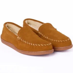Slippers|Venetians|Pile Lined Hardsole Venetian Brown