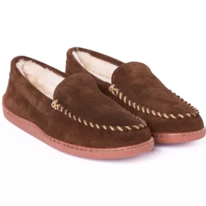 Slippers|Venetians|Pile Lined Hardsole Venetian Chocolate