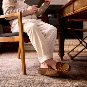 Slippers|Pile Lined Softsole Autumn Brown