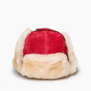 Hats|Cold Weather|Sheepskin Bomber Hat Red