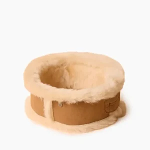 Cold Weather|Hats|Sheepskin Headband Golden Tan