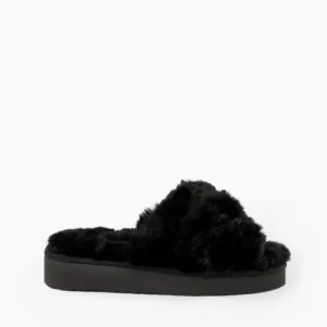 Slippers|Teddy Crossband Black