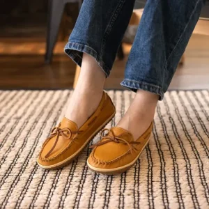 Mocs & Loafers|WoDeerskin Tread Women's Deerskin Tread Natural
