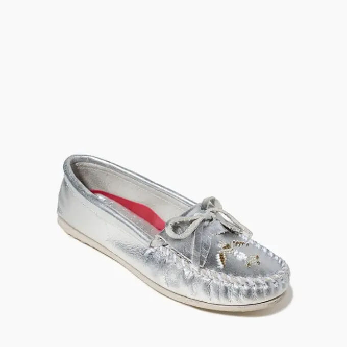 womens-thunderbird-animikii-ha-NGhMefKT-4.webp Mocs & Loafers|WoThunderbird "Animikii" Hardsole Women's Thunderbird "Animikii" Hardsole Metallic Beaded Silver Leather